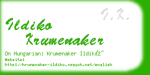 ildiko krumenaker business card